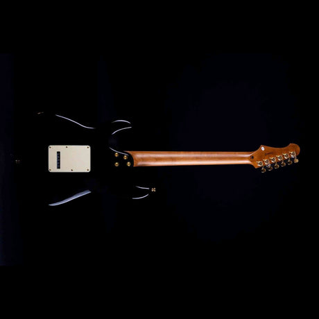 JET JS-480 BK G S-style Elektrische Gitaar HSS Alnico V Tremolo Rosewood Toets Zwart met Gouden Hardware