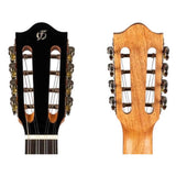Flight Iris 8 Tenor EQ-A BK Elektrisch-Akoestische 8-String Tenor Ukulele met Solid Spruce Top en Mahogany Body