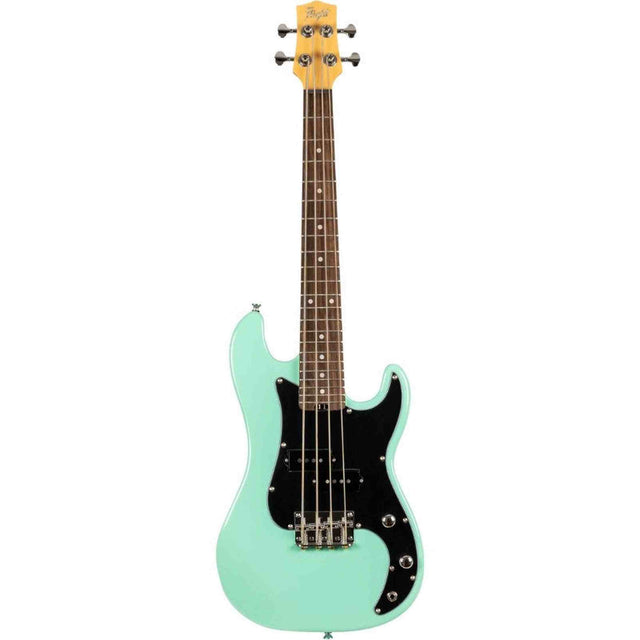 Flight Mini Bass Lite SFG Elektrische Mini Bas Ukulele Seafoam Green met Poplar Body en Alnico 5 Pickup
