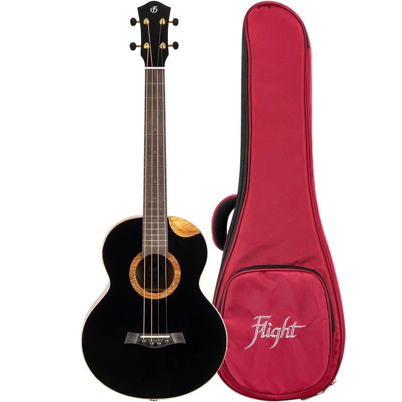 Flight Nora Baritone EQ-A Elektrisch-Akoestische Baritone Ukulele met Solid Sitka Spruce Top, Mahogany Body en Stalen Snaren