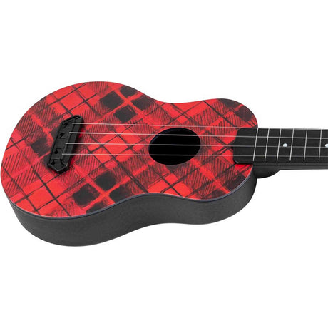 Flight UTS-40 PLAID Ultra Travel Soprano Ukulele met Polycarbonate Body en Fluorocarbon Snaren
