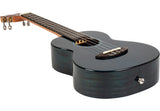 Flight Iris Tinta Tenor TDB Ukulele met All Solid Mahogany Body, Rosewood Toets en Fluorocarbon Snaren, Transparent Blue