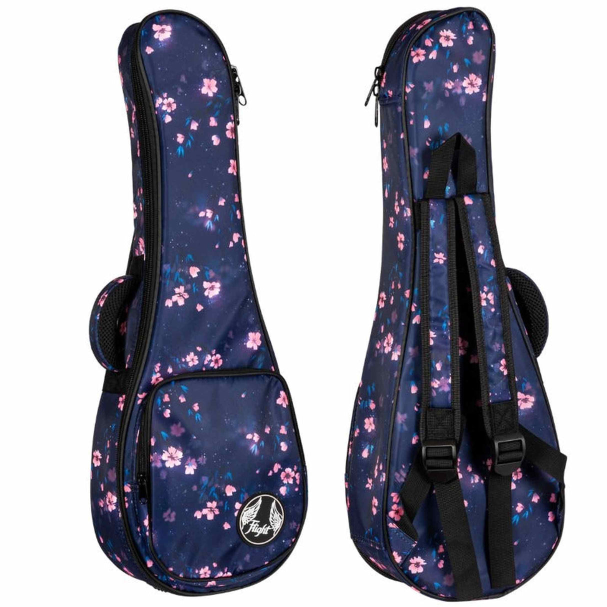 Flight FUB-S-SAKURA Padded Gig Bag for Soprano Ukulele with Sakura Design and Accessory Pocket
