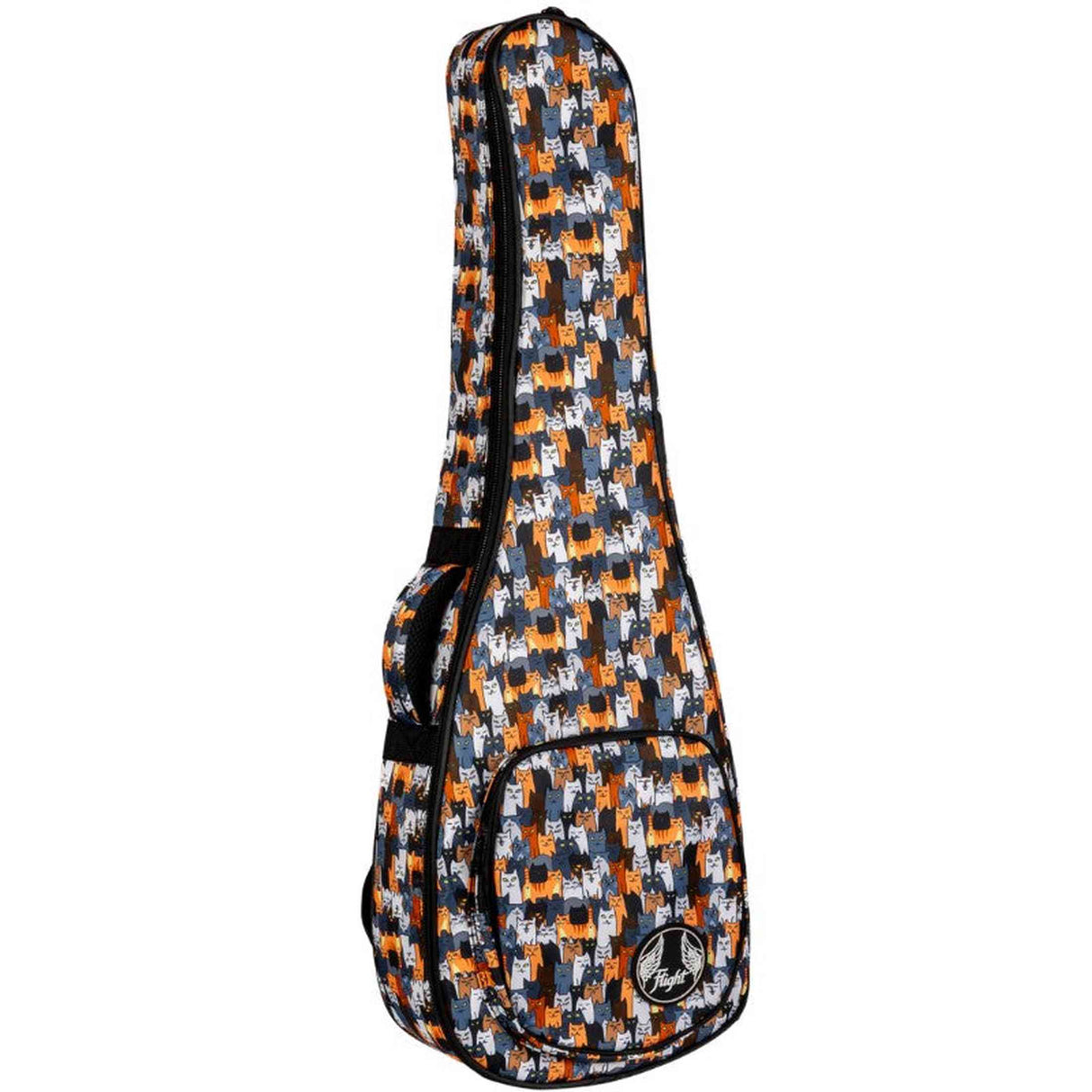 Flight FUB-T-CATS Padded Gig Bag for Tenor Ukulele with Cats Design and Accessory Compartment