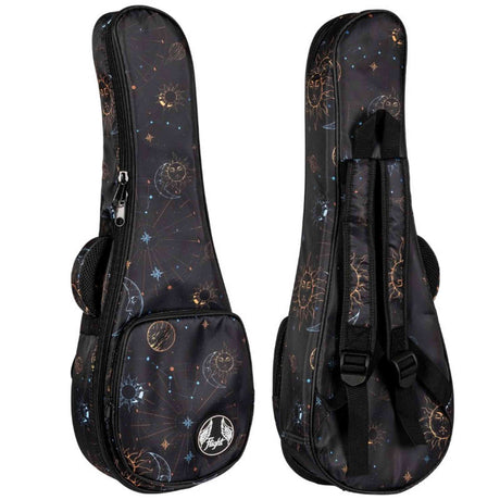 Flight FUB-S-GALAXY Gevoerde Gigbag voor Soprano Ukulele met Galaxy Design en Accessoirevak