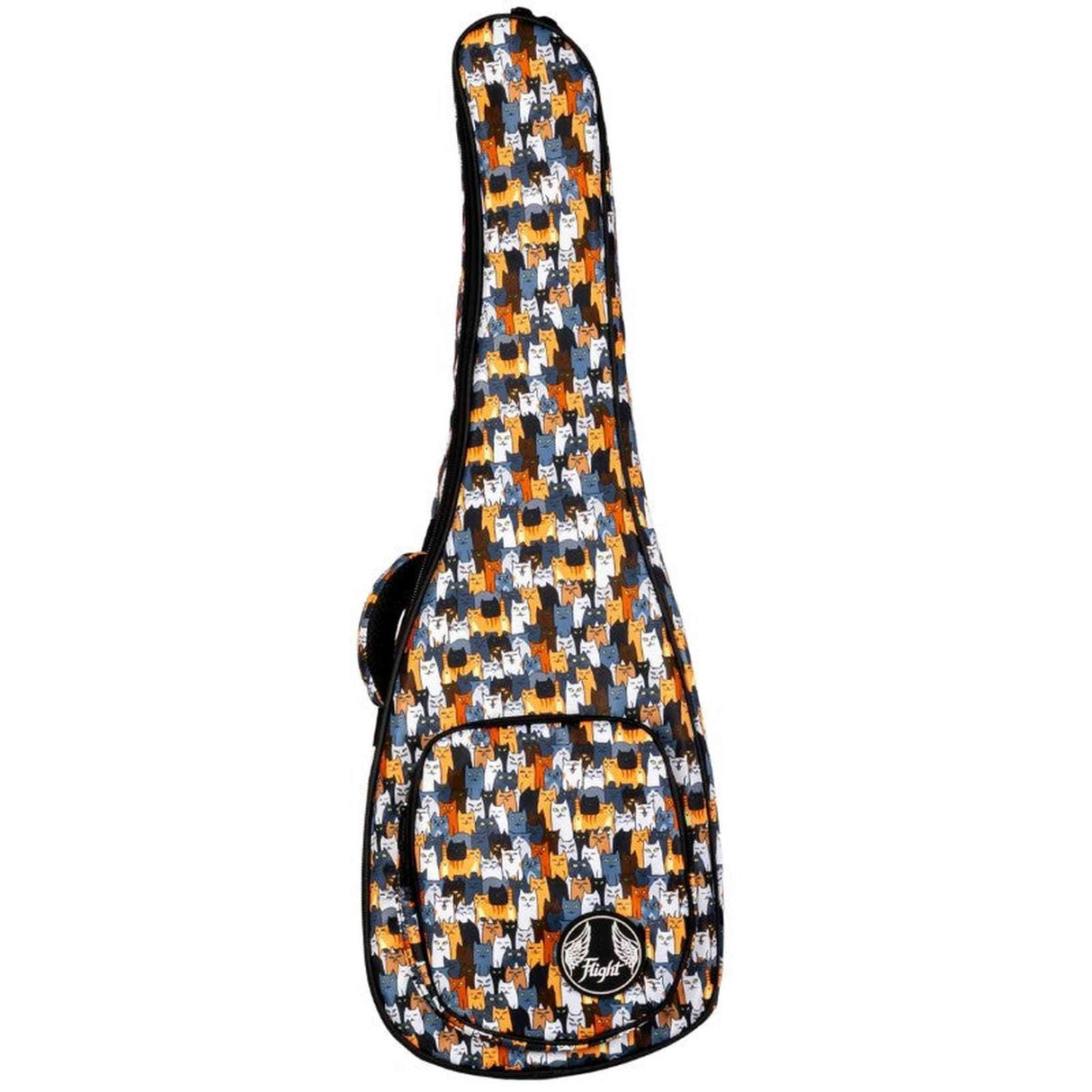 Flight FUB-B-CATS Padded Gig Bag for Baritone Ukulele with Cats Design and Accessory Compartment