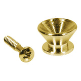 Boston EP-F-G strap buttons, metal, with screw, v-model, diameter 14mm, 2-pack, gold