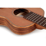 TOM 790 E Thinline Concert Ukelele met Massief Red Cedar Bovenblad en Pickup Inclusief Luxe Hoes
