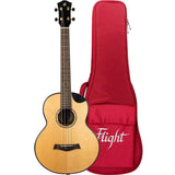 Flight ALMAURBEQA Aurora Massieve Top Bariton Electro Ukulele - Nat