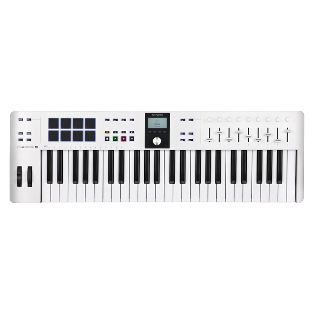 Arturia KeyLab 49 mk3 White – MIDI controller met 49 toetsen en RGB pads