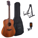 Bromo BAT1M Tahoma Series Gitaarset – Dreadnought met Massief Mahonie Bovenblad, Gigbag, Standaard en Tuner