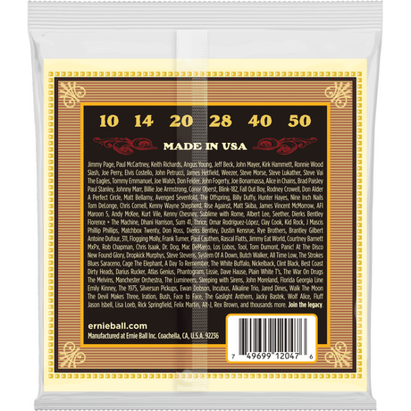 Ernie Ball 2047 Earthwood Akoestische Gitaar Snaren Extra Soft Silk & Steel 010–050