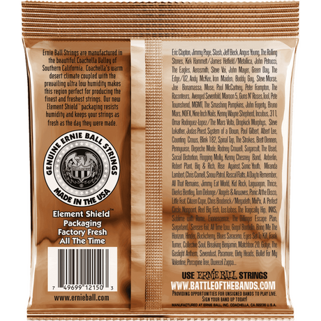 Ernie Ball 2150 Earthwood Fosforbrons Akoestische Gitaarsnaren Extra Light 10–50
