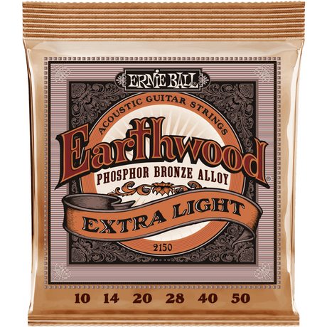 Ernie Ball 2150 Earthwood Fosforbrons Akoestische Gitaarsnaren Extra Light 10–50