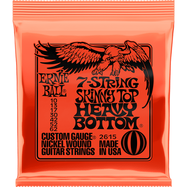 Ernie Ball 2615 Skinny Top Heavy Bottom elektrische gitaarsnaren 7-snarig 010-062