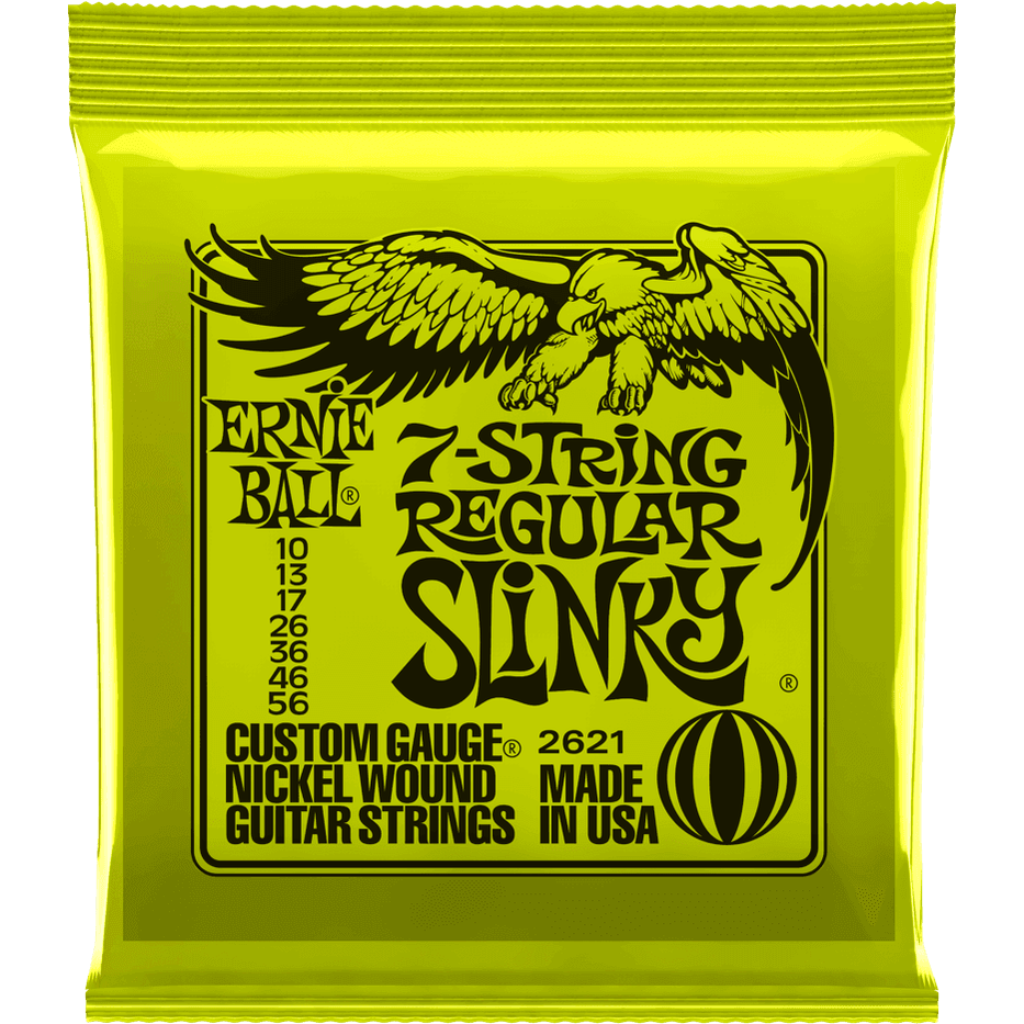 Ernie Ball 2621 Regular Slinky elektrische gitaarsnaren 7-snarig 010-056