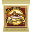 Ernie Ball 3007 Akoestische Gitaarsnaren 80/20 Brons Custom Light 11.5–54 3-Pack