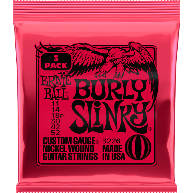 Ernie Ball 3226 Burly Slinky elektrische gitaarsnaren 3-pack 011-052