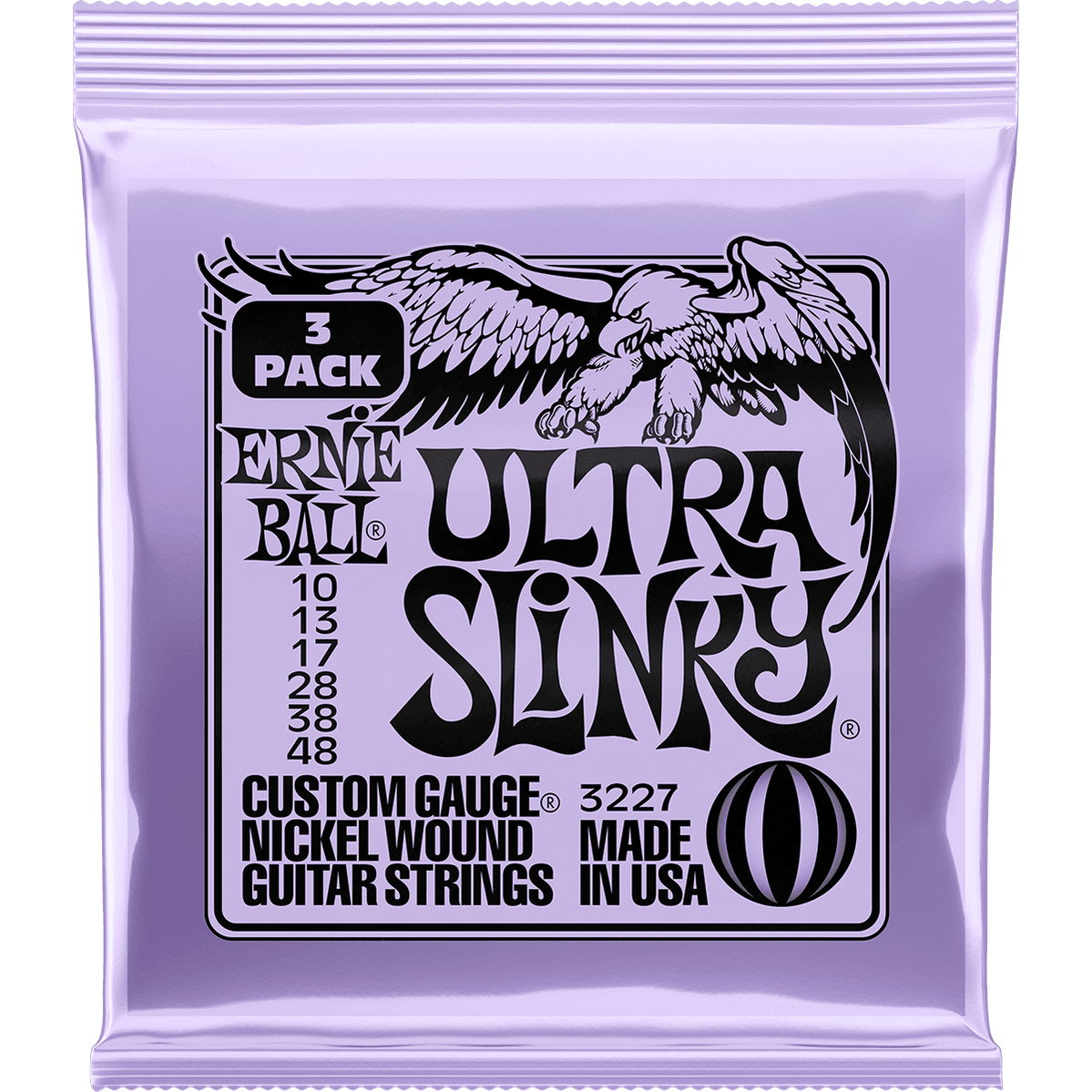 Ernie Ball 3227 Ultra Slinky elektrische gitaarsnaren 3-pack 010-048