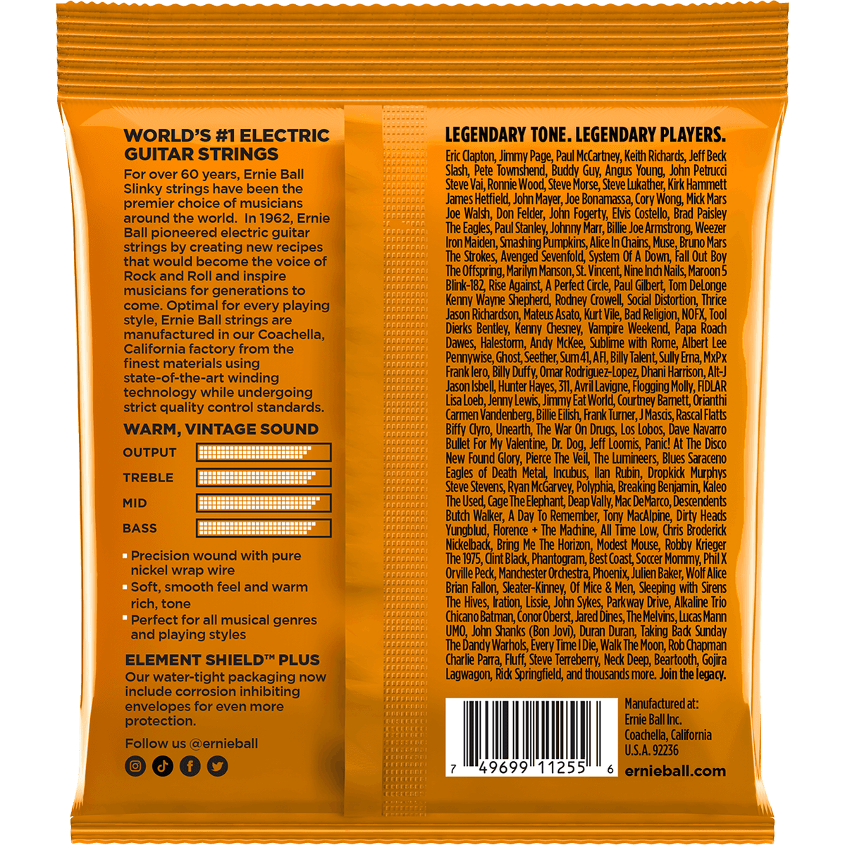 Ernie Ball 3252 Hybrid Slinky elektrische gitaarsnaren 3-pack 009-046