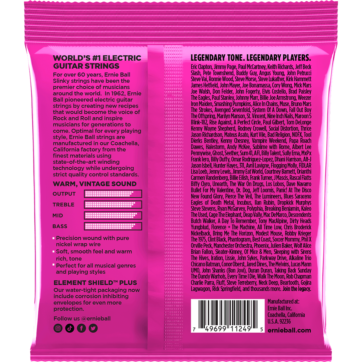 Ernie Ball 3253 Super Slinky elektrische gitaarsnaren 3-pack 009-042