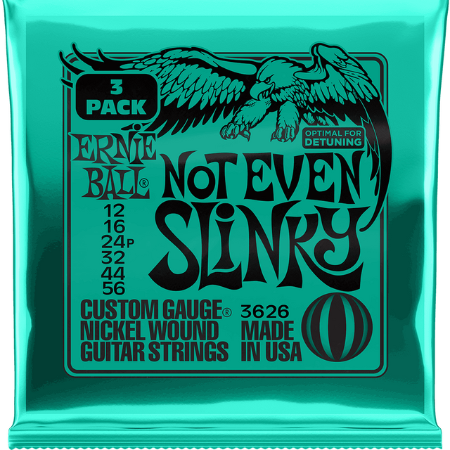 Ernie Ball 3626 Not Even Slinky elektrische gitaarsnaren 3-pack 012-056