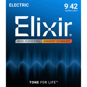 Elixir 12002 Nanoweb elektrische gitaarsnaren Extra Light 009-042