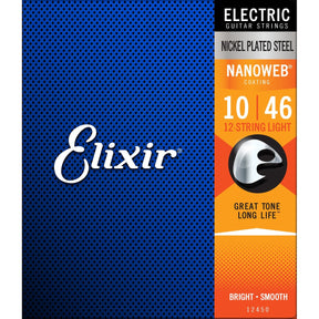 Elixir 12450 Nanoweb elektrische gitaarsnaren 12-String Light 010-046