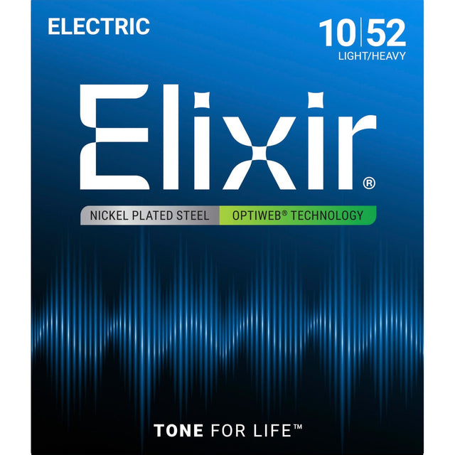 Elixir 19077 Optiweb elektrische gitaarsnaren Light Heavy 010-052
