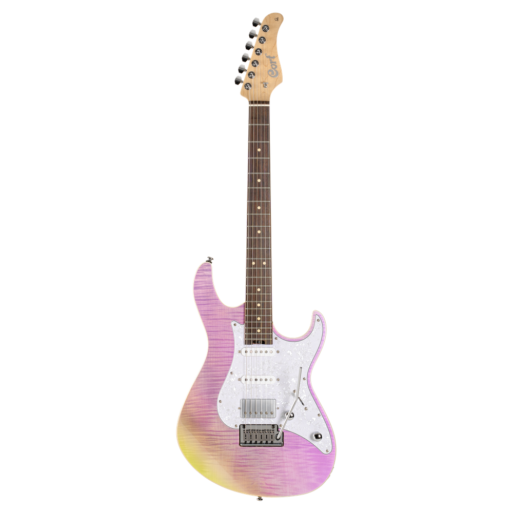 CORT G280STCB Elektrische gitaar Trans Chameleon Purple