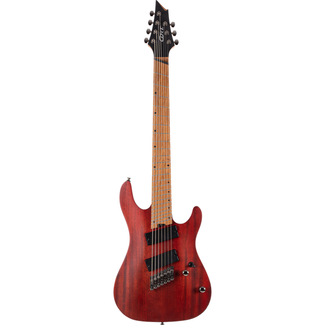 CORT KX307MSOPM 7 snarige elektrische gitaar Open Pore Mahogany