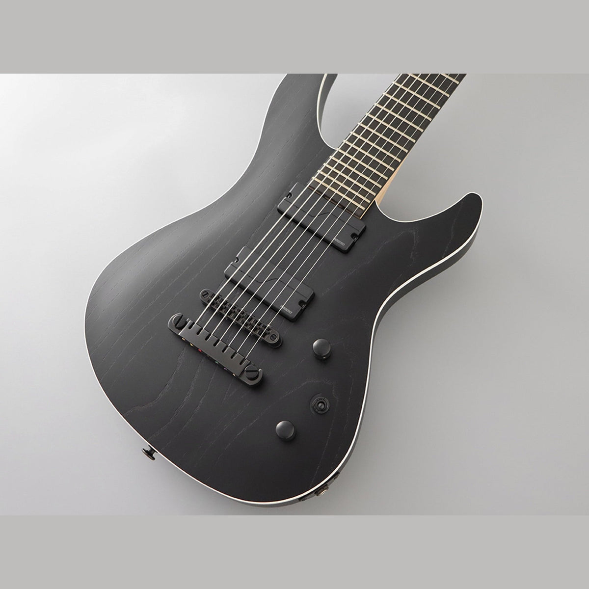 FGN J-Standard Mythic elektrische gitaar Open Pore Black 7-snarig Fishman Fluence