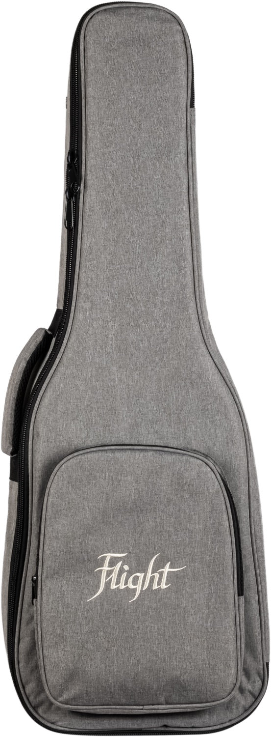 Flight MBB-30 GY Mini Bass Gigbag 15mm Gevoerd Grijs met Accessoirevak