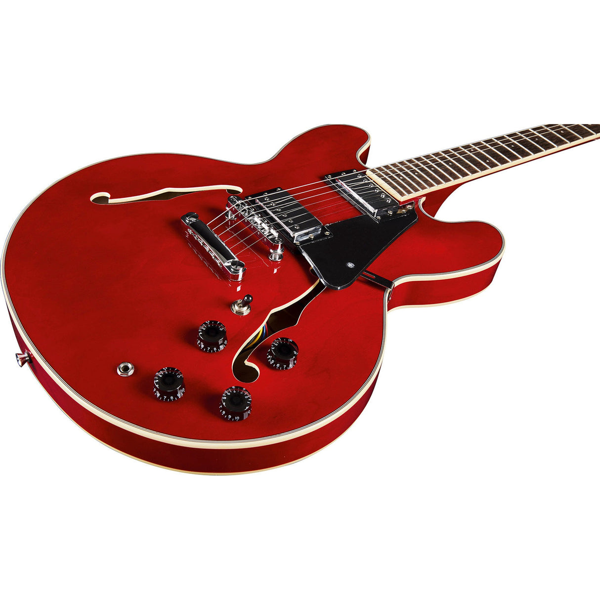 Eko Fusion RED Hollowbody Elektrische Gitaar 335, 2 Humbuckers, 22 Frets, Rood