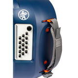 HOHNER A2901 XS Accordeon – 21 toetsen en 15 basssen, Blauw-Oranje, met gigbag en draagband voor kinderen