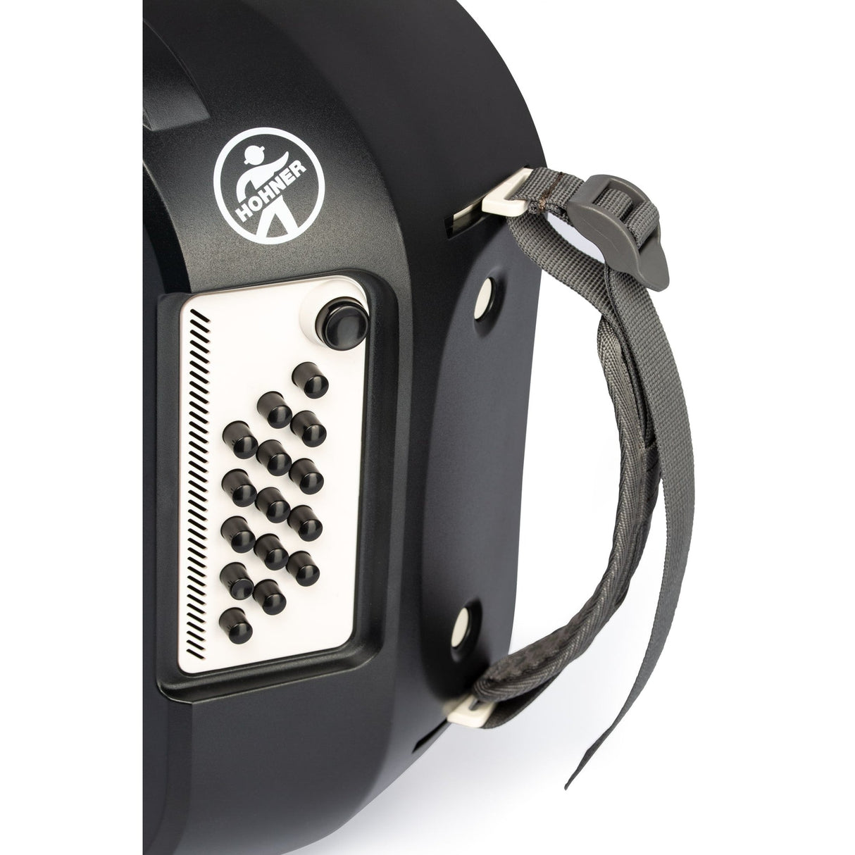 HOHNER A2931 XS Knopaccordeon- 21 knoppen en 15 bassen Grijs‑Wit met gigbag en volwassen draagriem