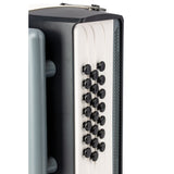 HOHNER A2931 XS Knopaccordeon- 21 knoppen en 15 bassen Grijs‑Wit met gigbag en volwassen draagriem