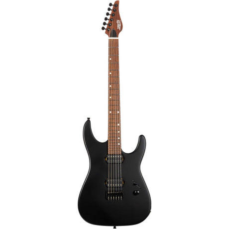 JET JS-501 BK Stygian S-style Elektrische Gitaar HH Vaste Brug Rosewood Toets Satijn Zwart