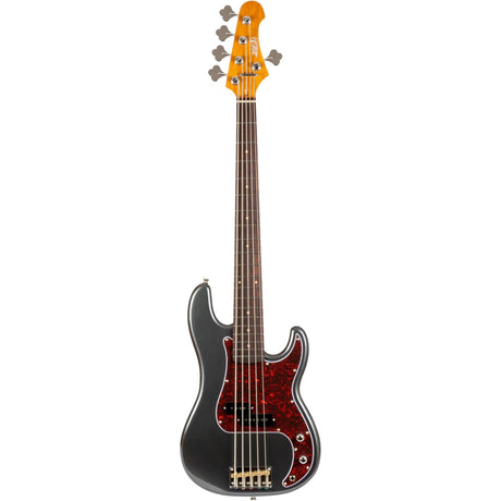 JET JPB-305 CRC PB-style 5-snarige Elektrische Bas Rosewood Toets Charcoal