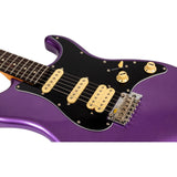 JET JS-400 PLM R S-style Elektrische Gitaar HSS Tremolo Rosewood Toets Plum