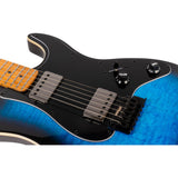 JET JS-450 BLB S-style Elektrische Gitaar HH Tremolo Rosewood Toets Blue Burst