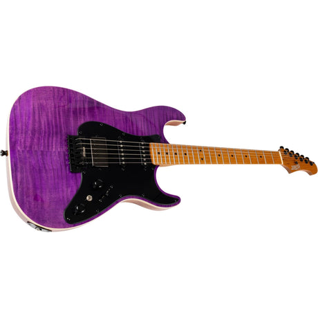 JET JS-600 TPP S-style Elektrische Gitaar HSS Mahonie Body Flame Maple Top Transparant Paars