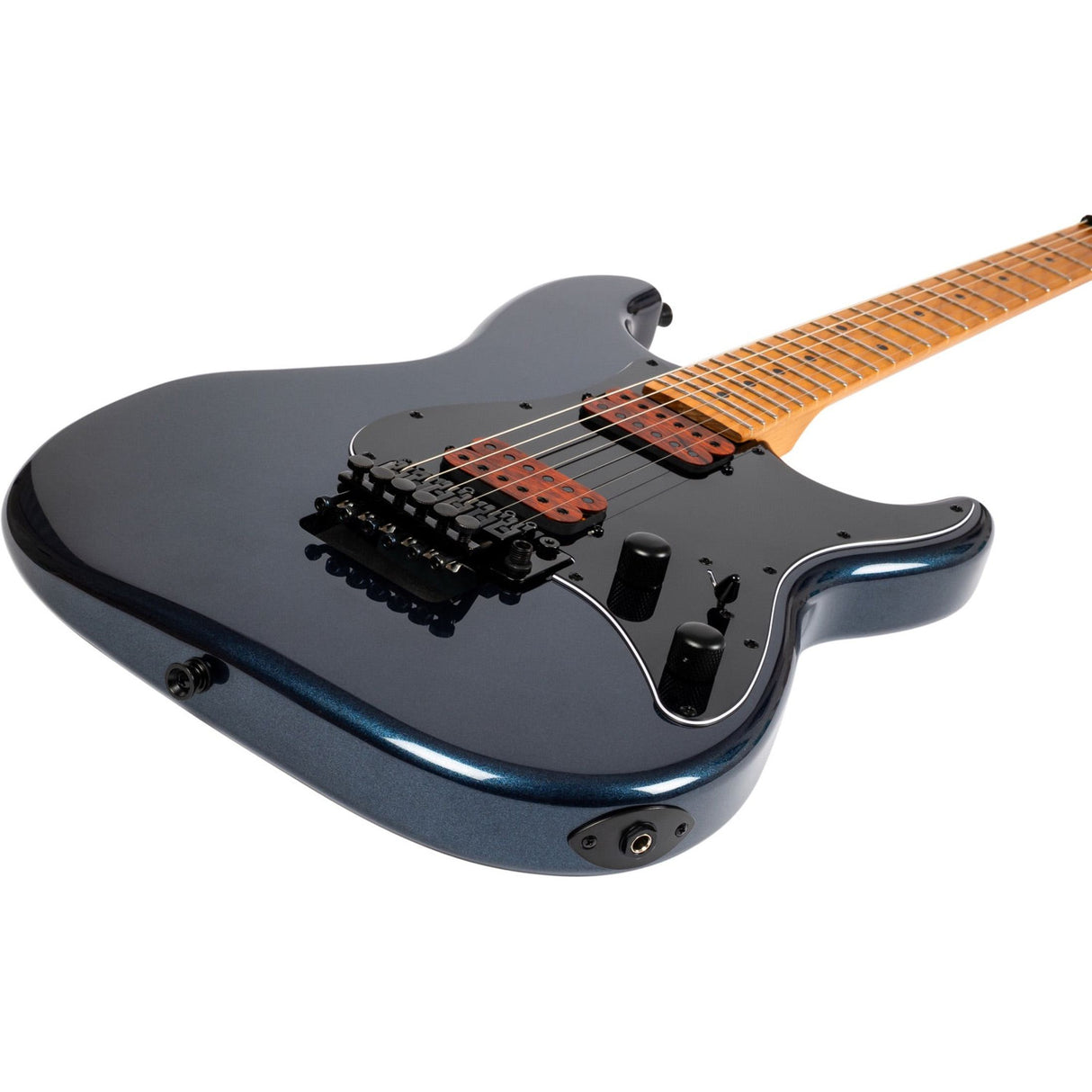 JET JS-800 DBW S-style Elektrische Gitaar HH Double Locking Tremolo Roasted Maple Diep Blauw