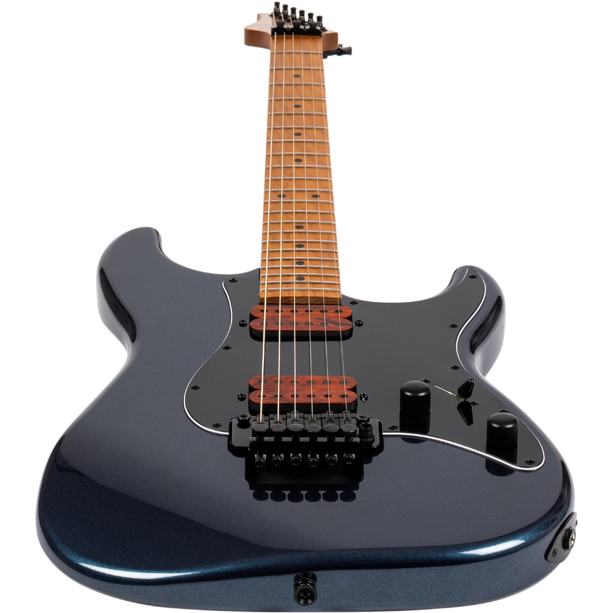 JET JS-800 DBW S-style Elektrische Gitaar HH Double Locking Tremolo Roasted Maple Diep Blauw