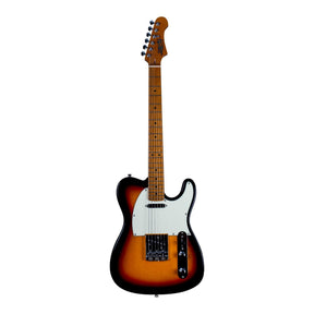 JET JT-300 SB T-style Elektrische Gitaar SS Vaste Brug Roasted Maple Toets Sunburst