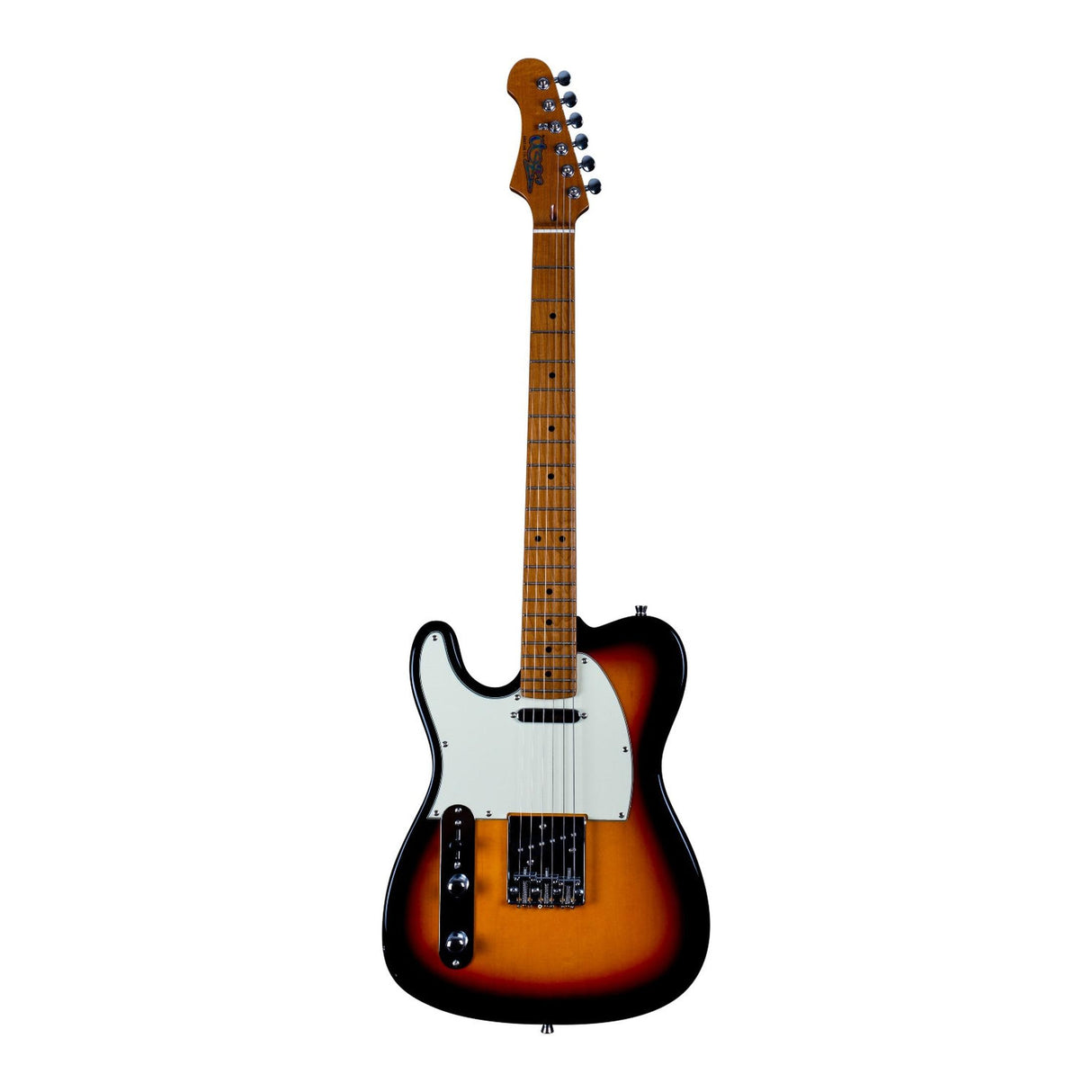 JET JT-300 SB LH Linkshandige T-style Elektrische Gitaar SS Vaste Brug Roasted Maple Toets Sunburst