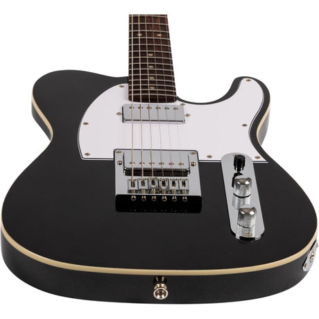 JET JT-350 BKM H T-style Elektrische Gitaar HH Alnico Locking Tuners Rosewood Toets Metallic Zwart