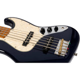 JET JJB-305 DBL JB-style 5-snarige Elektrische Bas Roasted Maple Diep Blauw