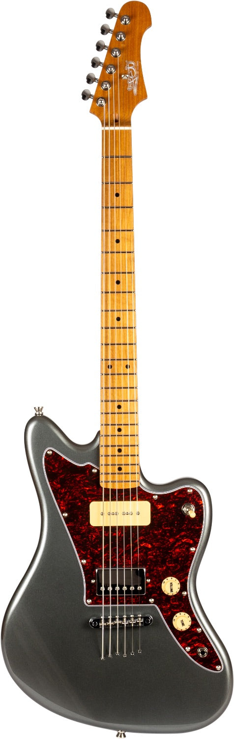 JET JJ-350 Charcoal Baritone Elektrische Gitaar - Charcoal