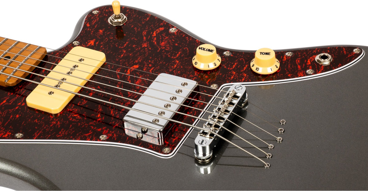 JET JJ-350 Charcoal Baritone Elektrische Gitaar - Charcoal